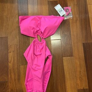 MICHAEL Michael Kors One-Piece Swimsuit Removable Strap Pink Size 8 Hook Eye